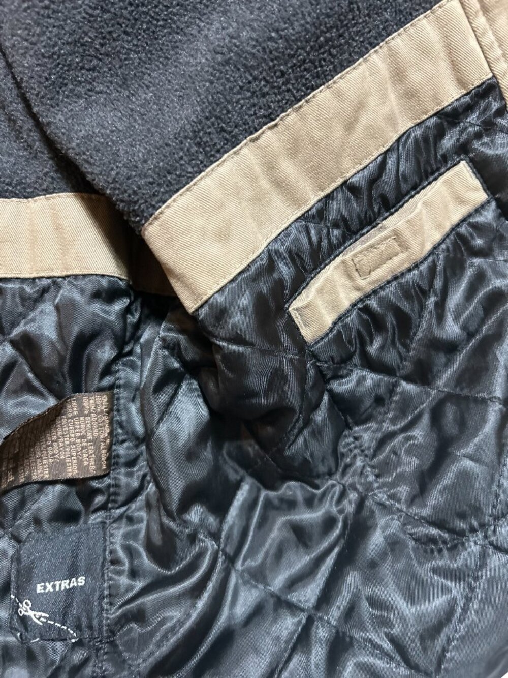 Vintage Aberdeen Authentic Canvas barn chore coat jacket;Leather Collar; XL; zip - Picture 4 of 15